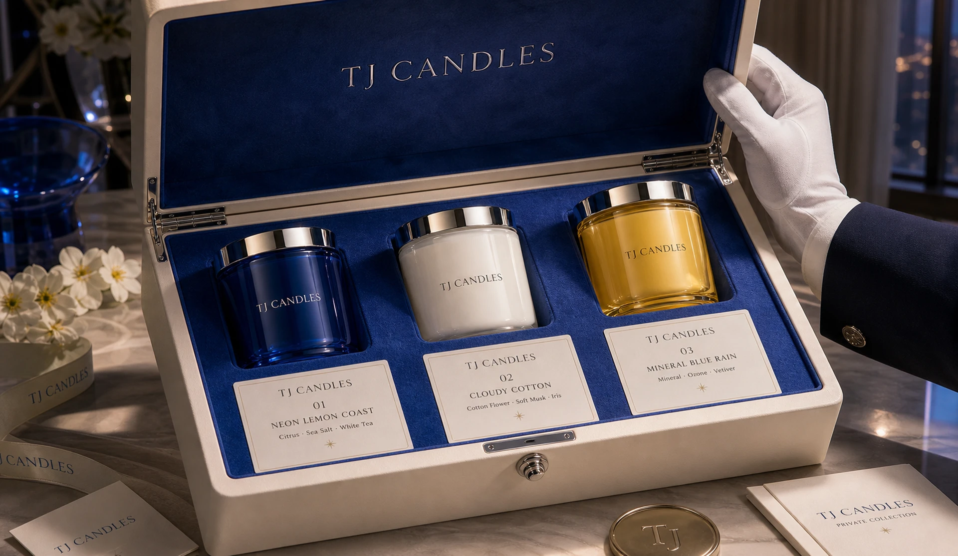 TJ CANDLES private fragrance concierge set