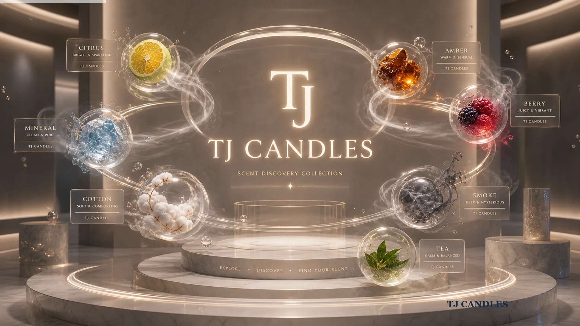 TJ CANDLES scent discovery orbit